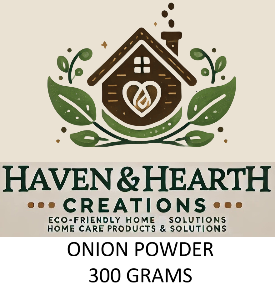 Organic Onion Powder | Pure & Finely Ground No Additives | Natural Flavor and Spice | 80g/120g/300g | Haven & Hearth Creations