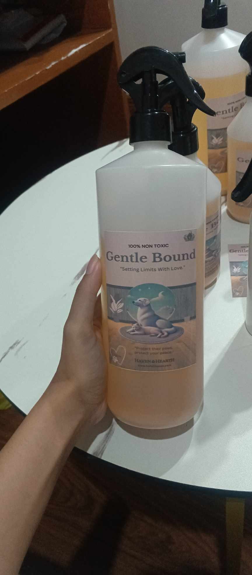 Gentle Bound Natural Cat and Dog Repellent Spray | 2x Stronger Formula  | Citronella Citrus Scent | 250ml/500ml/1000ml | Haven & Hearth Creations