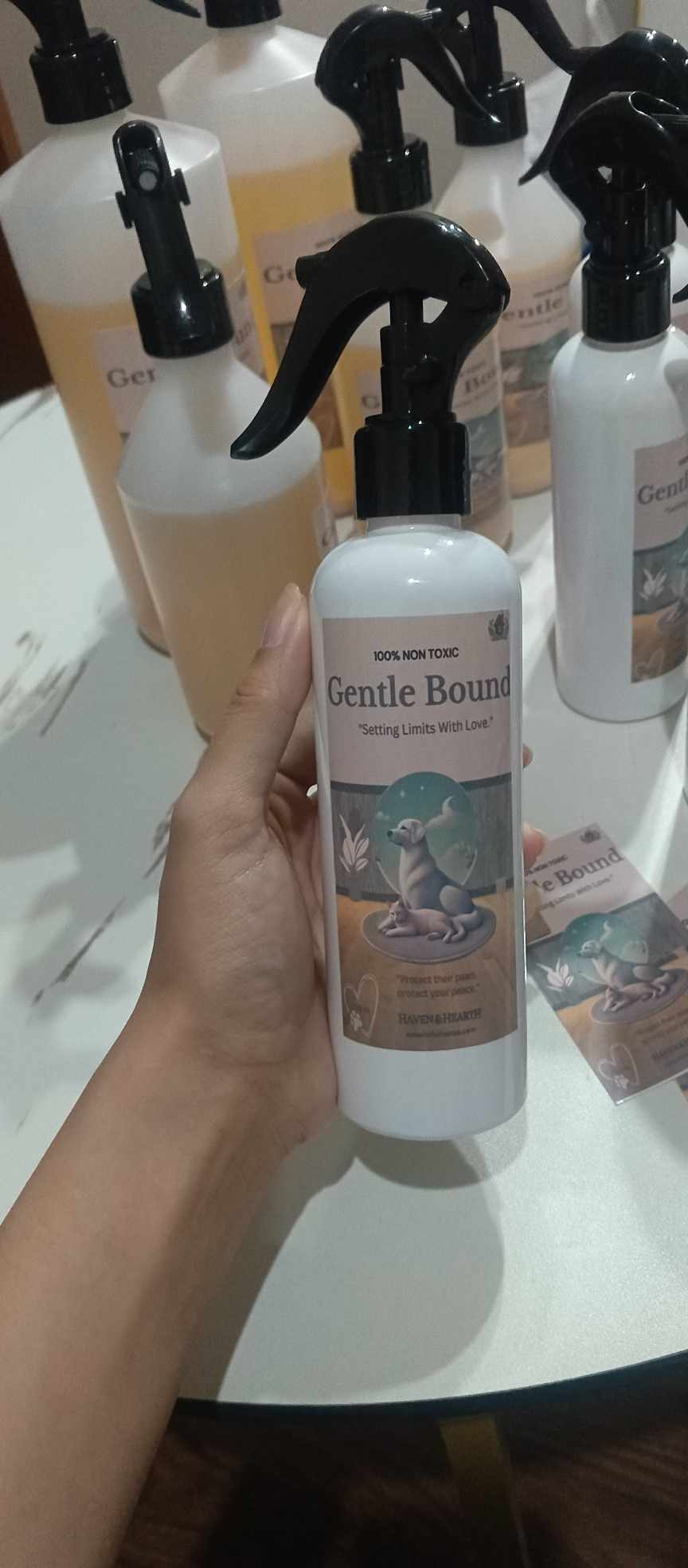 Gentle Bound Natural Cat and Dog Repellent Spray | 2x Stronger Formula  | Citronella Citrus Scent | 250ml/500ml/1000ml | Haven & Hearth Creations