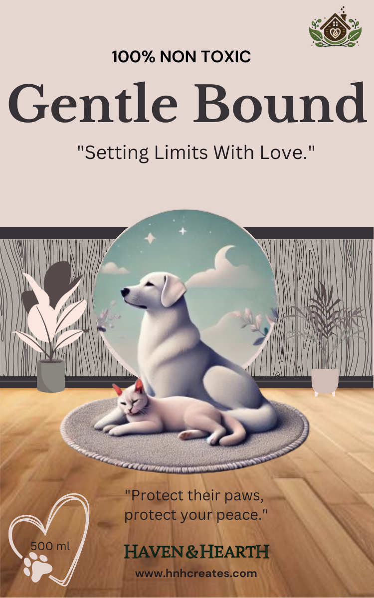 Gentle Bound Natural Cat and Dog Repellent Spray | 2x Stronger Formula  | Citronella Citrus Scent | 250ml/500ml/1000ml | Haven & Hearth Creations