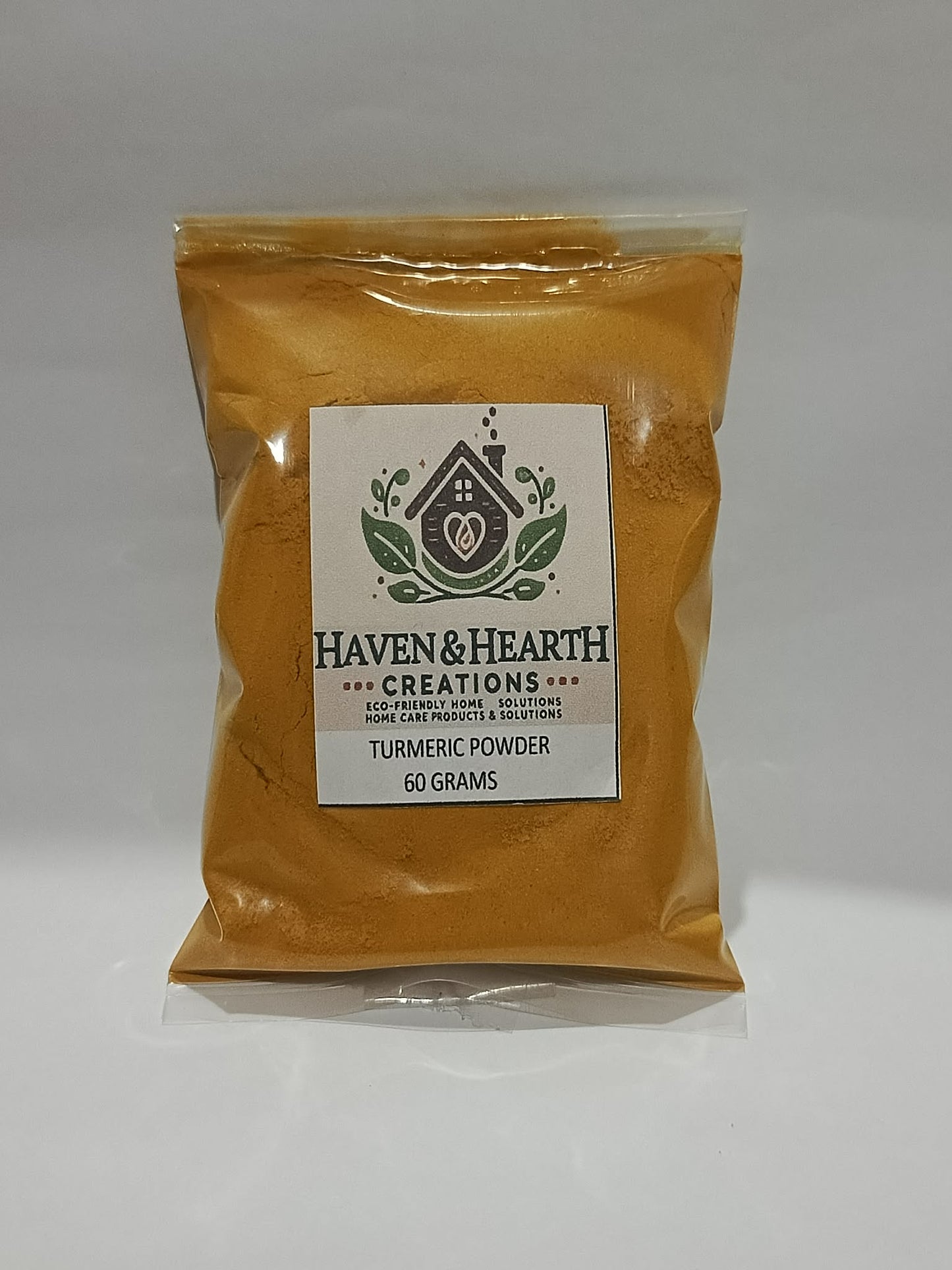 Organic Turmeric Powder | Pure Spice & Natural No Additives | 60g/100g/200g | Haven & Hearth Creations
