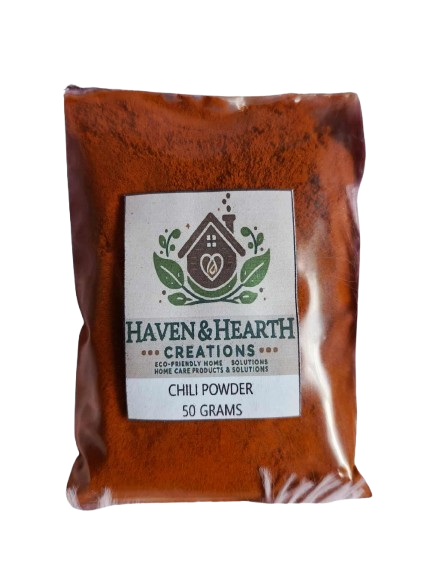 Organic Chili Powder | Pure Natural Flavor No Additives | 50g/100g/250g | Haven & Hearth Creations