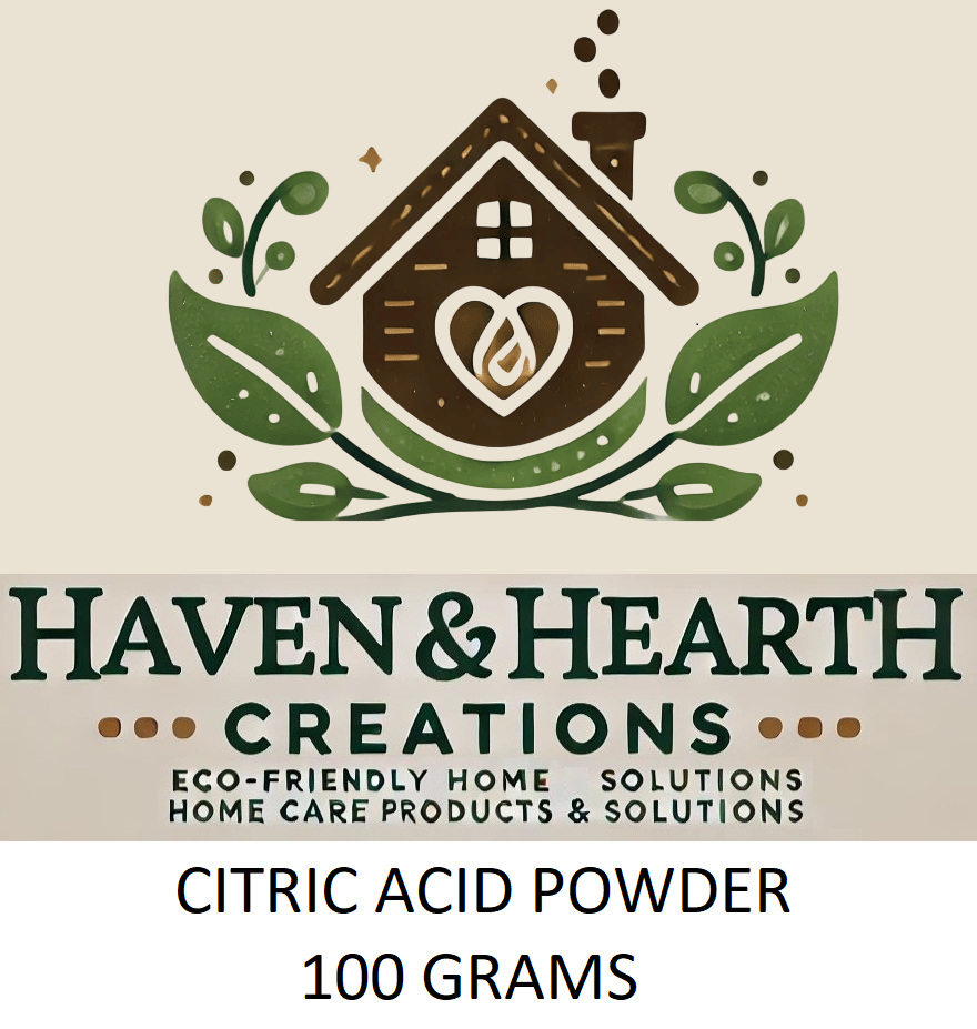 Food Grade Citric Acid Powder | 50g/100g/250g | Haven & Hearth Creations