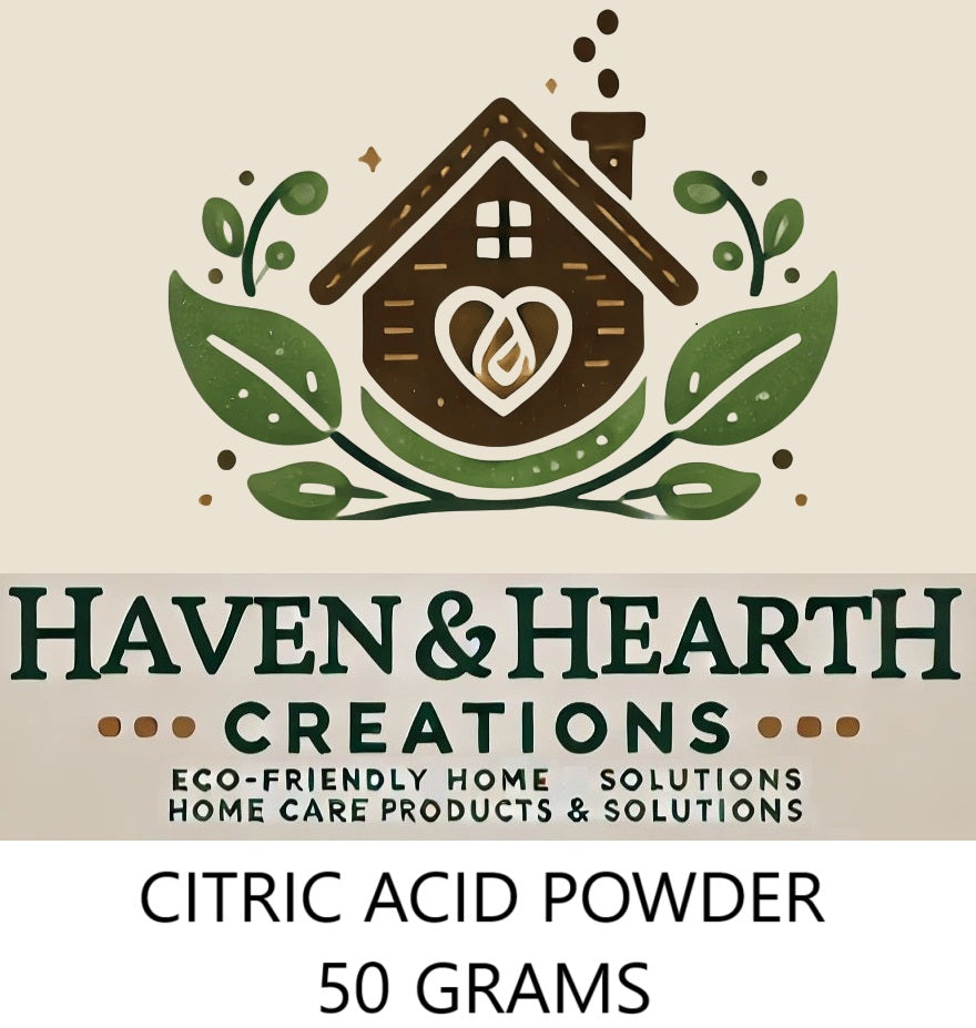 Food Grade Citric Acid Powder | 50g/100g/250g | Haven & Hearth Creations