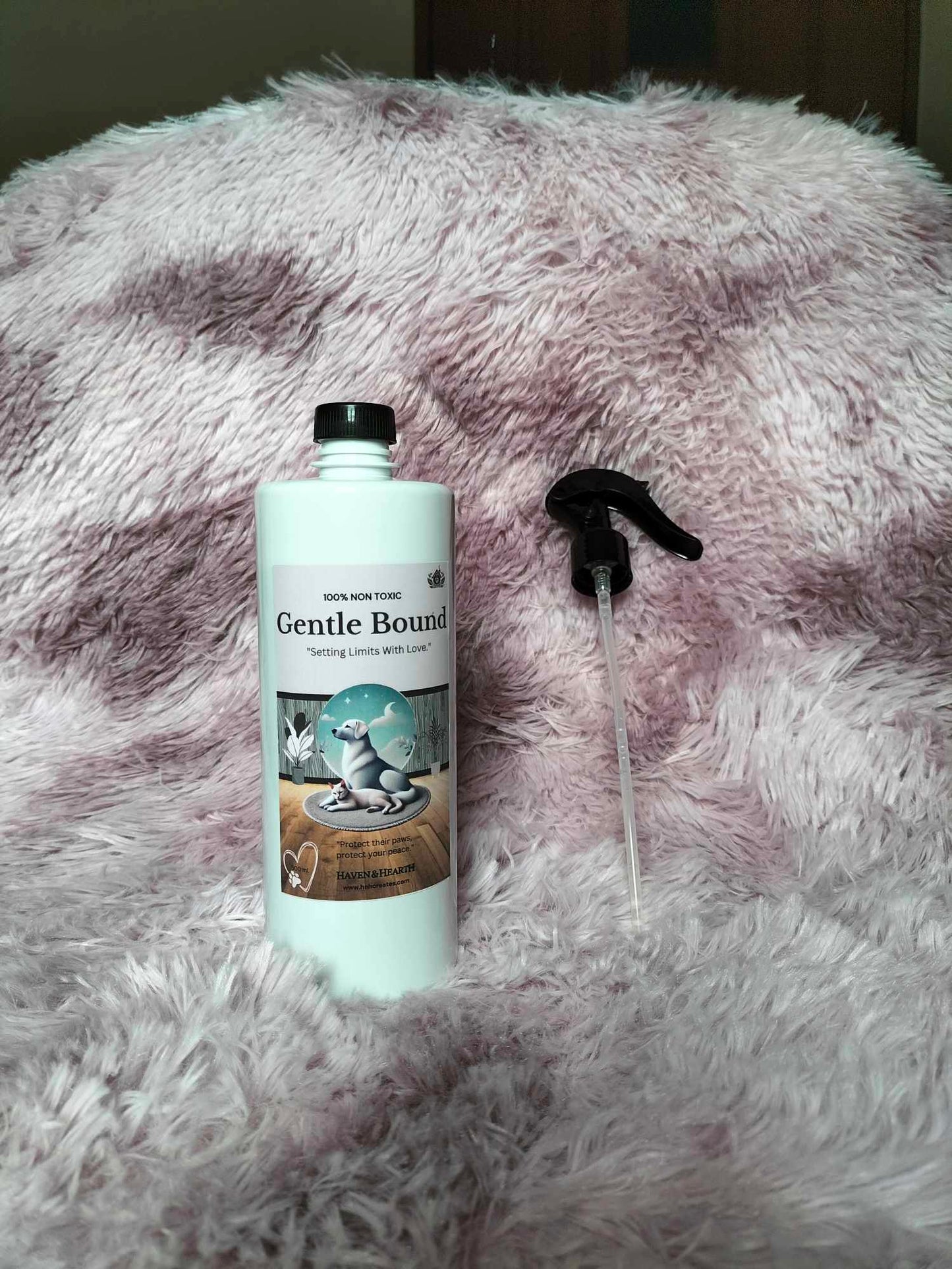 Gentle Bound Natural Cat and Dog Repellent Spray | 2x Stronger Formula  | Citronella Citrus Scent | 250ml/500ml/1000ml | Haven & Hearth Creations