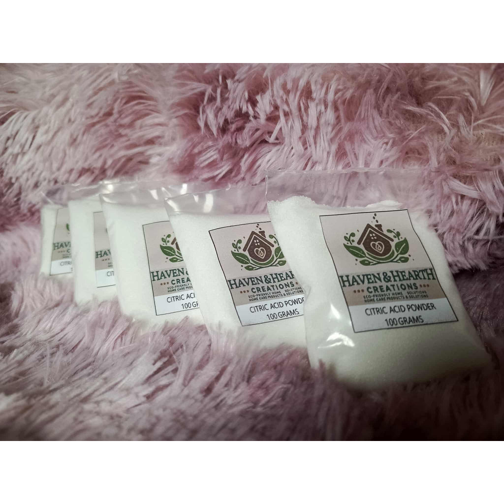 Food Grade Citric Acid Powder | Anhydrous | No Additives | 50g/100g/250g | Haven & Hearth Creations