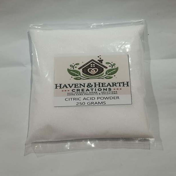 Food Grade Citric Acid Powder | Anhydrous | No Additives | 50g/100g/250g | Haven & Hearth Creations