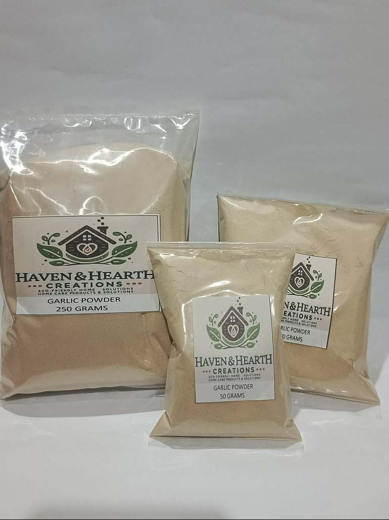 Organic Garlic Powder | Pure Natural Flavor No Additives | 50g/100g/250g | Haven & Hearth Creations