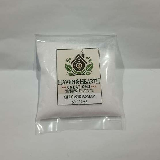Food Grade Citric Acid Powder | Anhydrous | No Additives | 50g/100g/250g | Haven & Hearth Creations