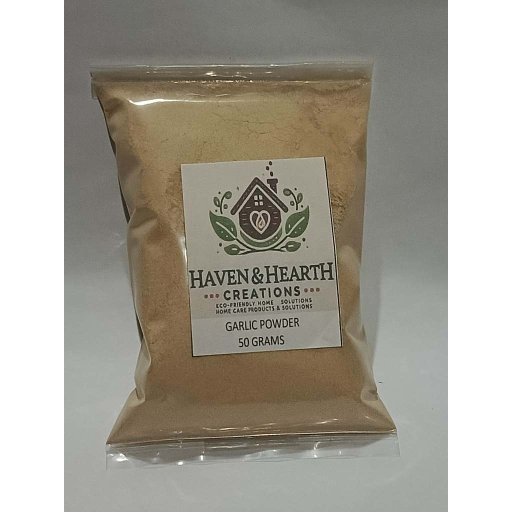 Organic Garlic Powder | Pure Natural Flavor No Additives | 50g/100g/250g | Haven & Hearth Creations
