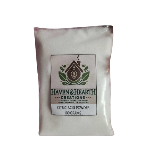 Food Grade Citric Acid Powder | Anhydrous | No Additives | 50g/100g/250g | Haven & Hearth Creations