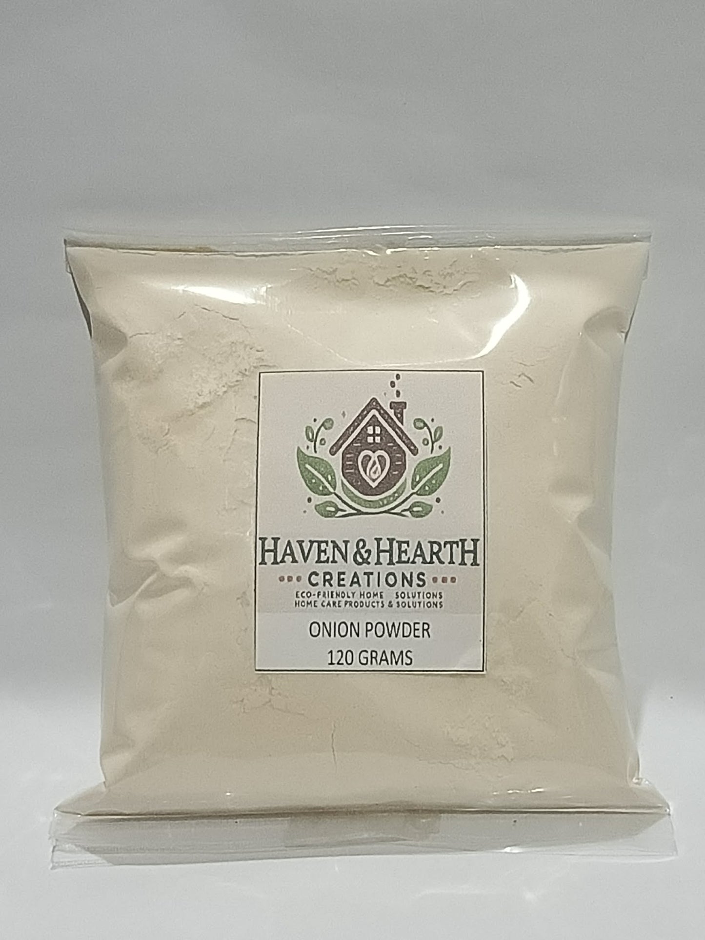 Organic Onion Powder | Pure & Finely Ground No Additives | Natural Flavor and Spice | 80g/120g/300g | Haven & Hearth Creations