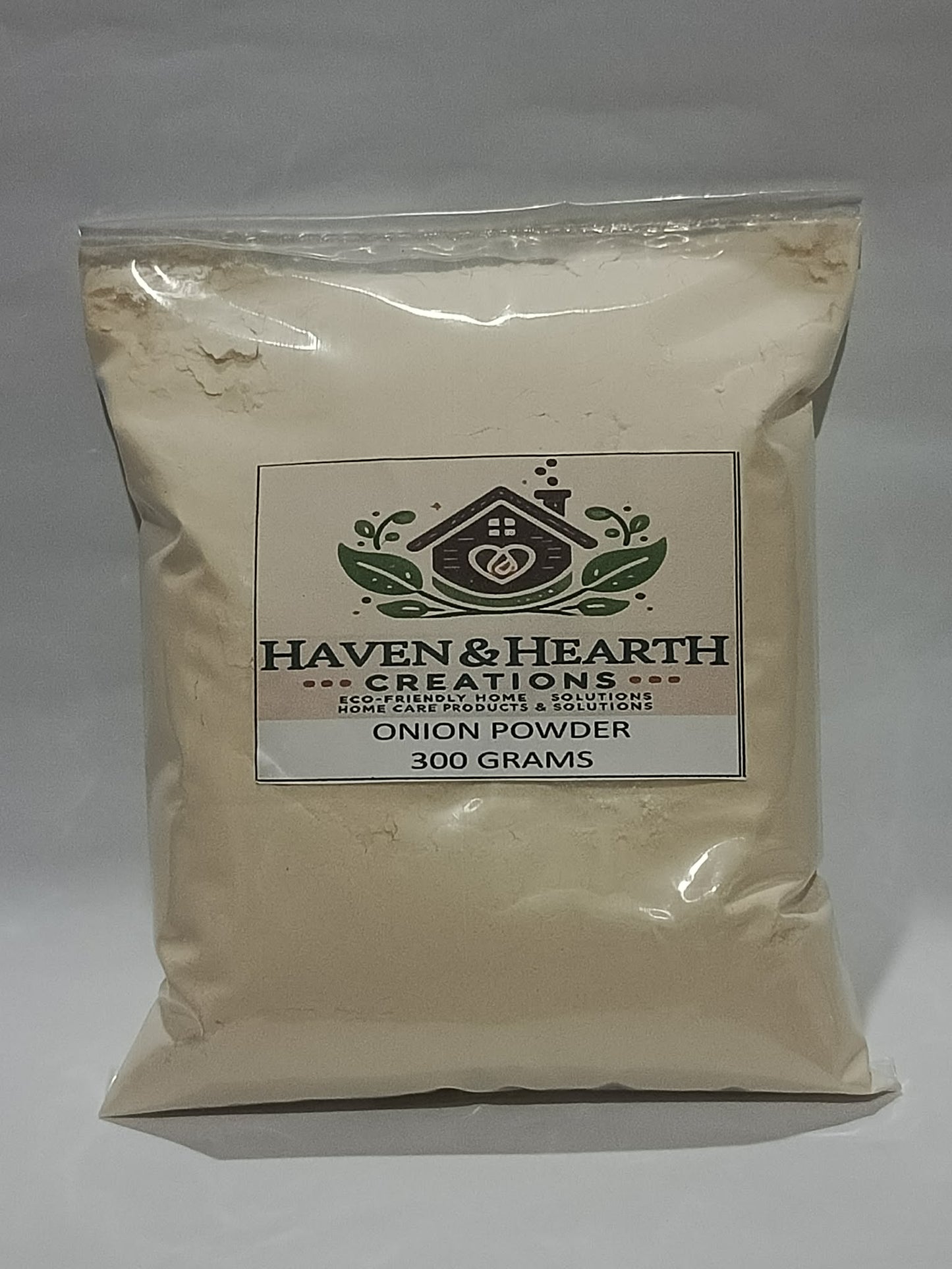 Organic Onion Powder | Pure & Finely Ground No Additives | Natural Flavor and Spice | 80g/120g/300g | Haven & Hearth Creations