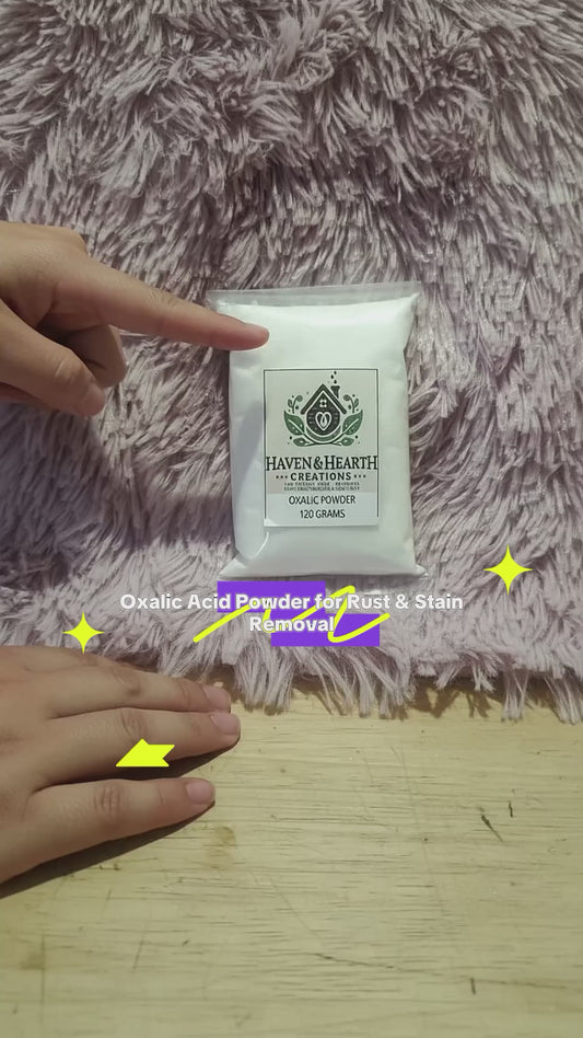 Oxalic Acid Powder | 100% Pure | Rust & Stain Remover | Cleaning DIY Use | Haven & Hearth Creations