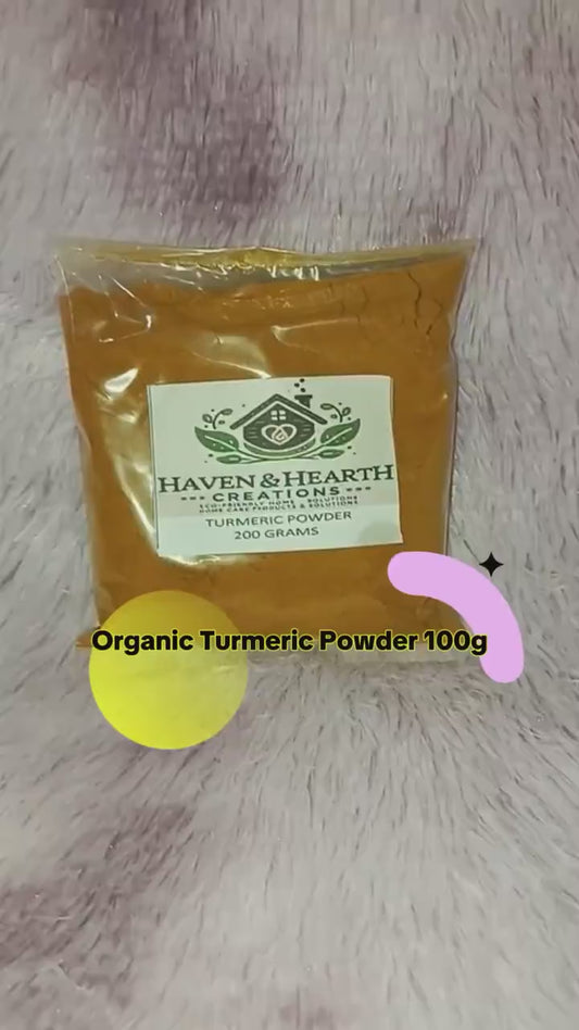Organic Turmeric Powder | Pure Spice & Natural No Additives | 60g/100g/200g | Haven & Hearth Creations