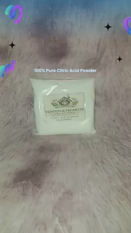 Food Grade Citric Acid Powder | 50g/100g/250g | Haven & Hearth Creations